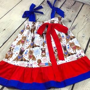 Gorgeous handmade dress patriotic 2-3 t